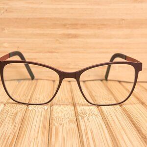 BLACKFIN MARGATE BF753 col.589, Moka/Red Titanium Eyeglasses Frame, 52-17-145
